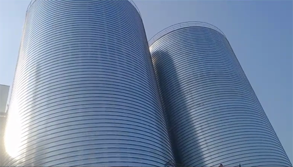 怀仁2座混凝土高架卷板仓